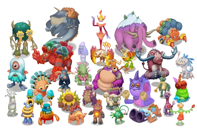 Fire Monsters - Guess Who Template