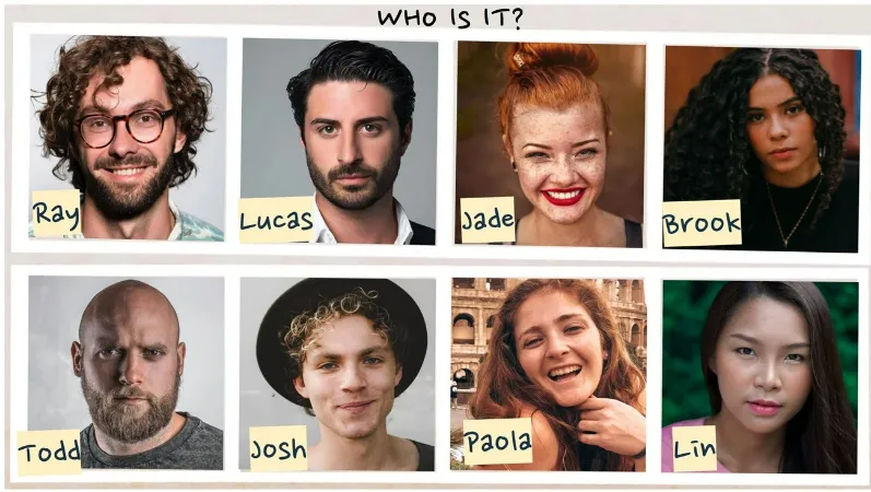 Guess who people description