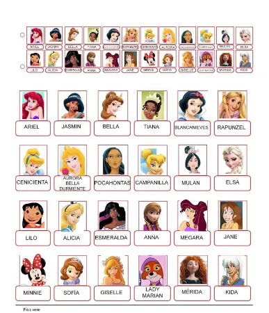 Personajes - Guess Who Template