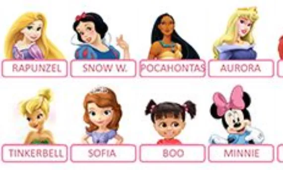 Disney princess - Guess Who Template